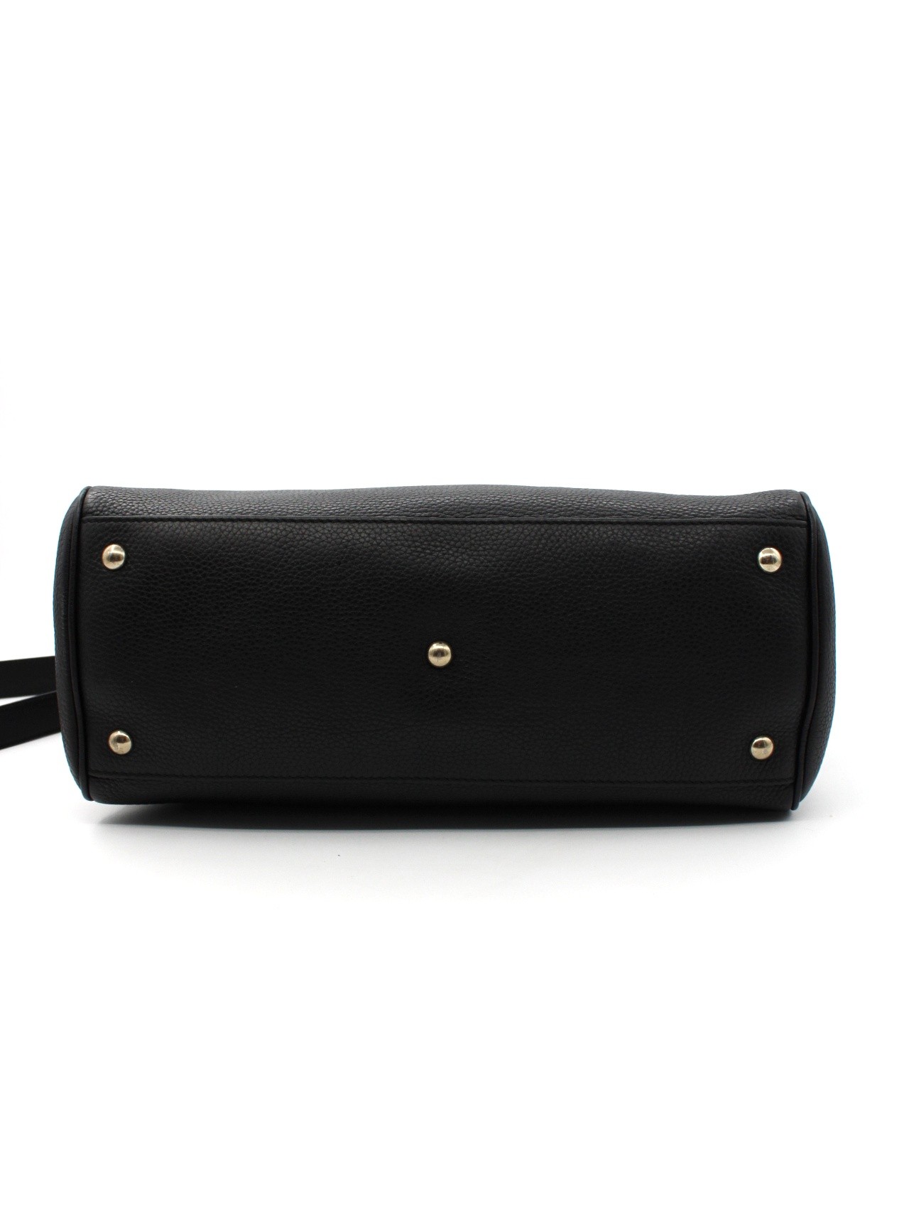 Bauletto Gucci Bamboo in pelle nera thumb