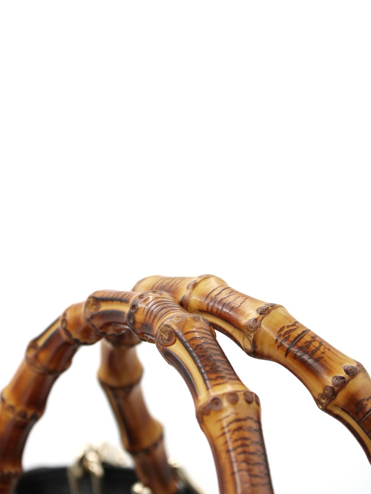 Bauletto Gucci Bamboo in pelle nera thumb
