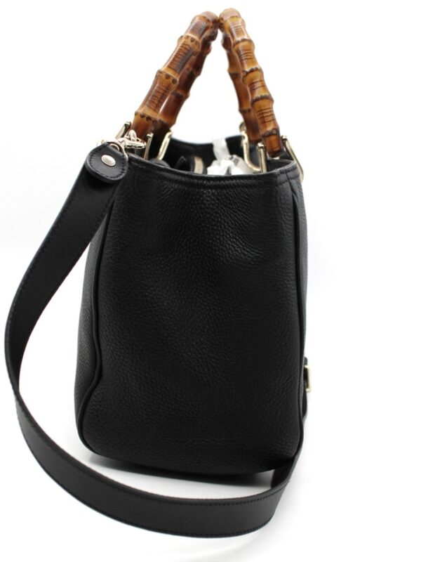 Bauletto Gucci Bamboo in pelle nera