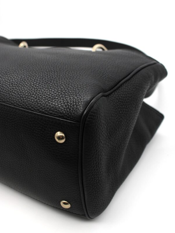 Bauletto Gucci Bamboo in pelle nera