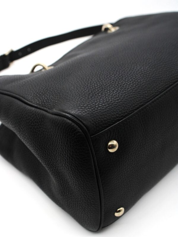 Bauletto Gucci Bamboo in pelle nera