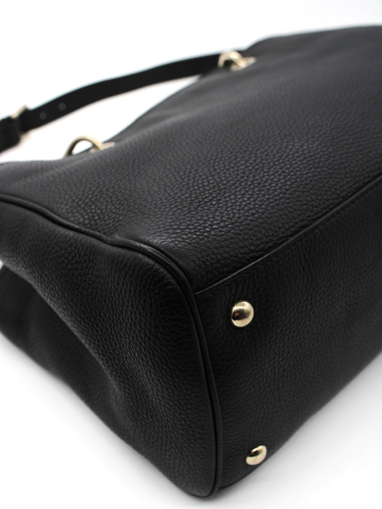 Bauletto Gucci Bamboo in pelle nera thumb
