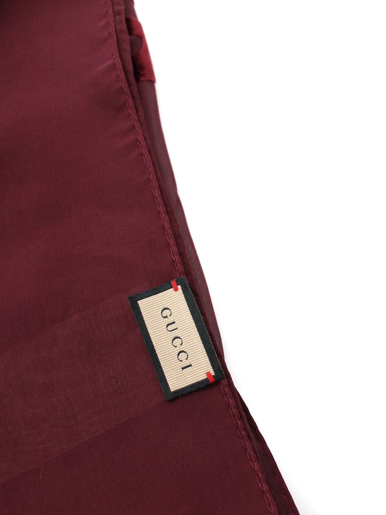 Stola Gucci in seta GG bordeaux thumb