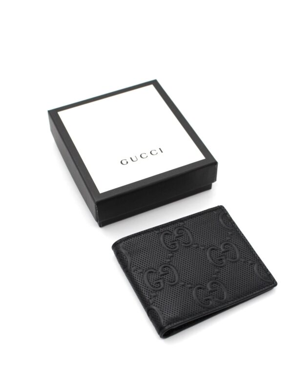 Portafoglio Gucci bifold con GG in rilievo