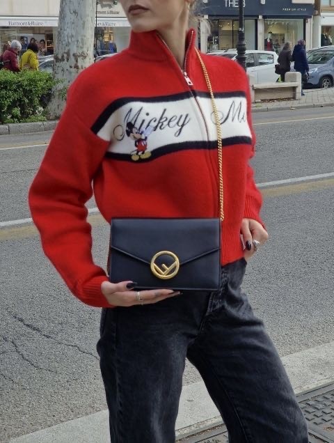 Pochette Fendi Envelope con Catena thumb