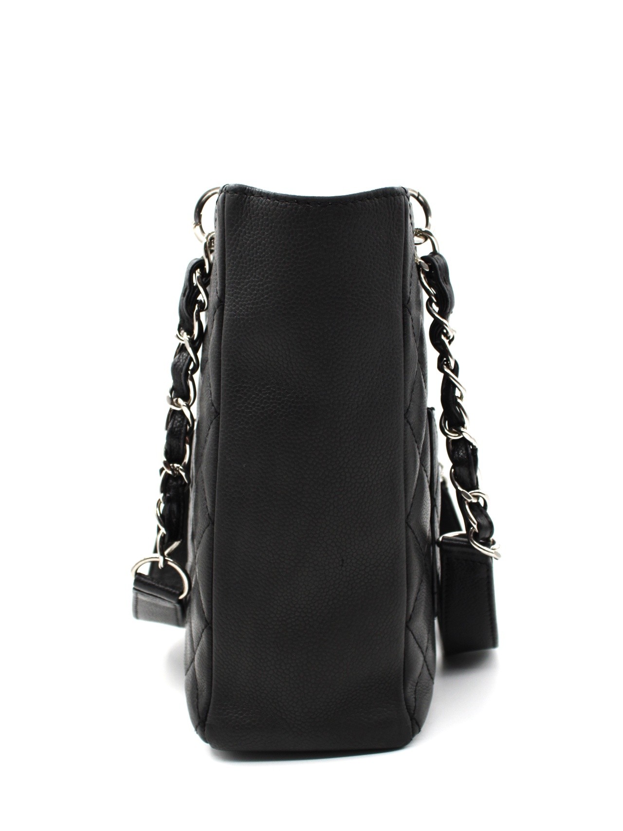 Borsa Chanel PST in pelle Caviar nera thumb