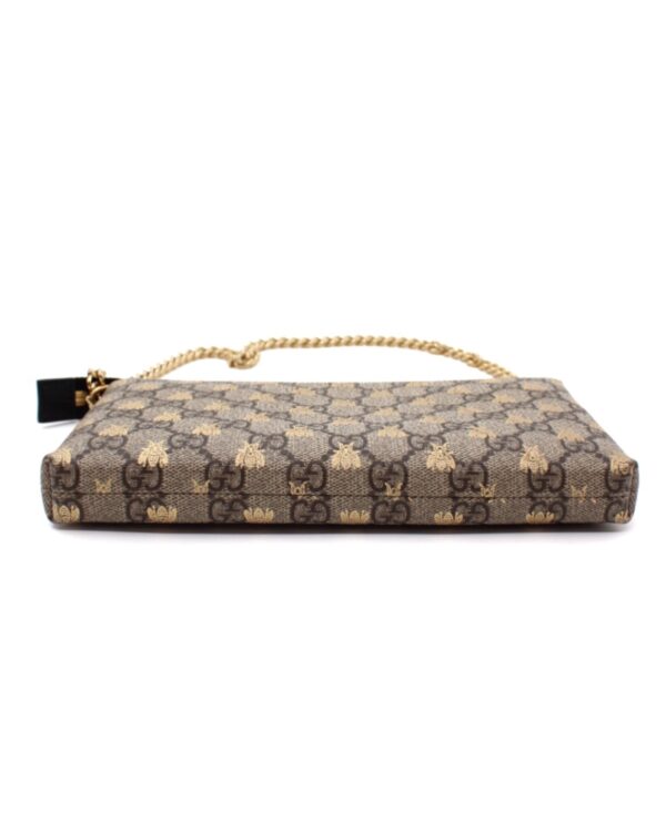 Pochette Gucci Ape In Tessuto GG Supreme e Pelle Nera