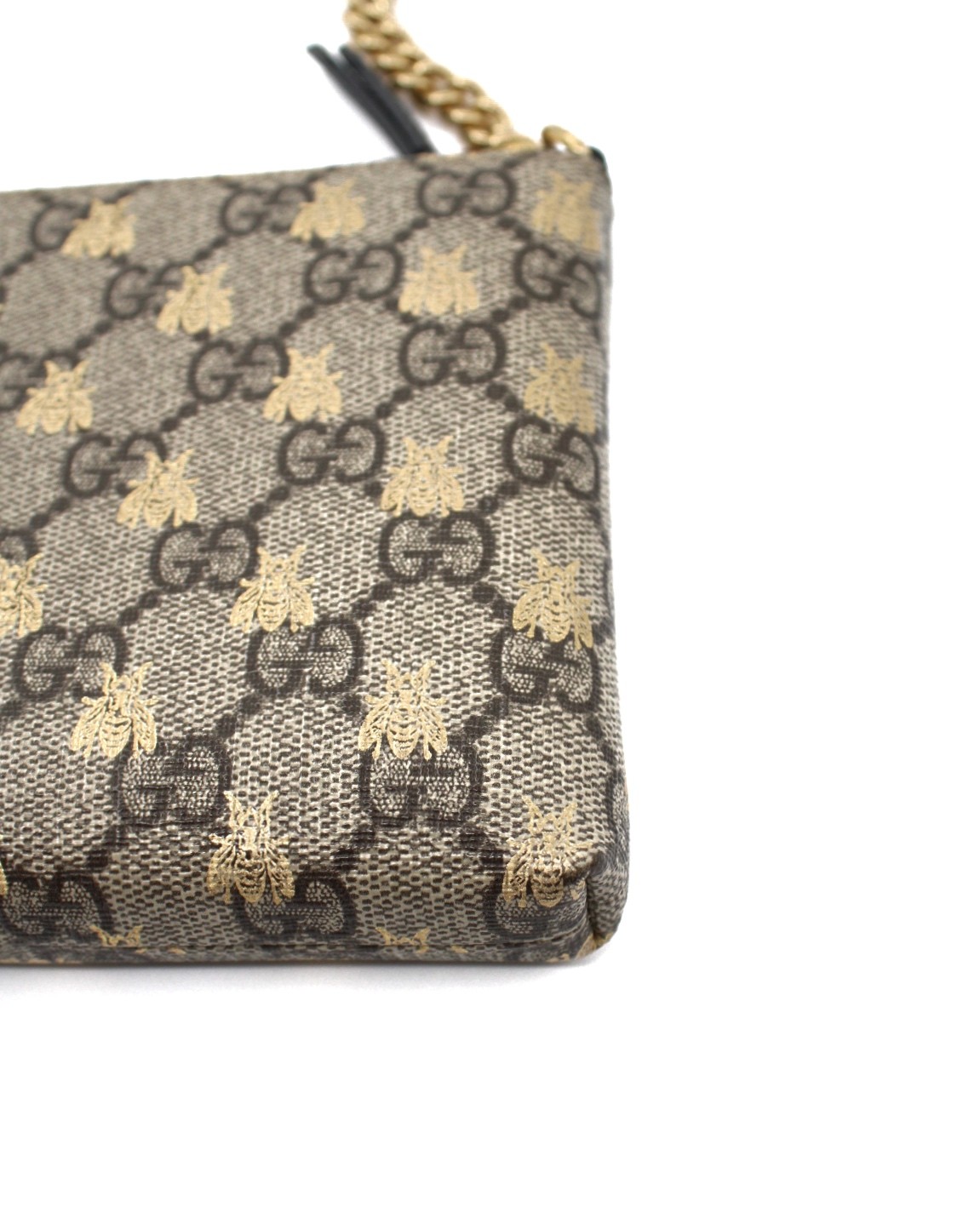 Pochette Gucci Ape In Tessuto GG Supreme e Pelle Nera thumb
