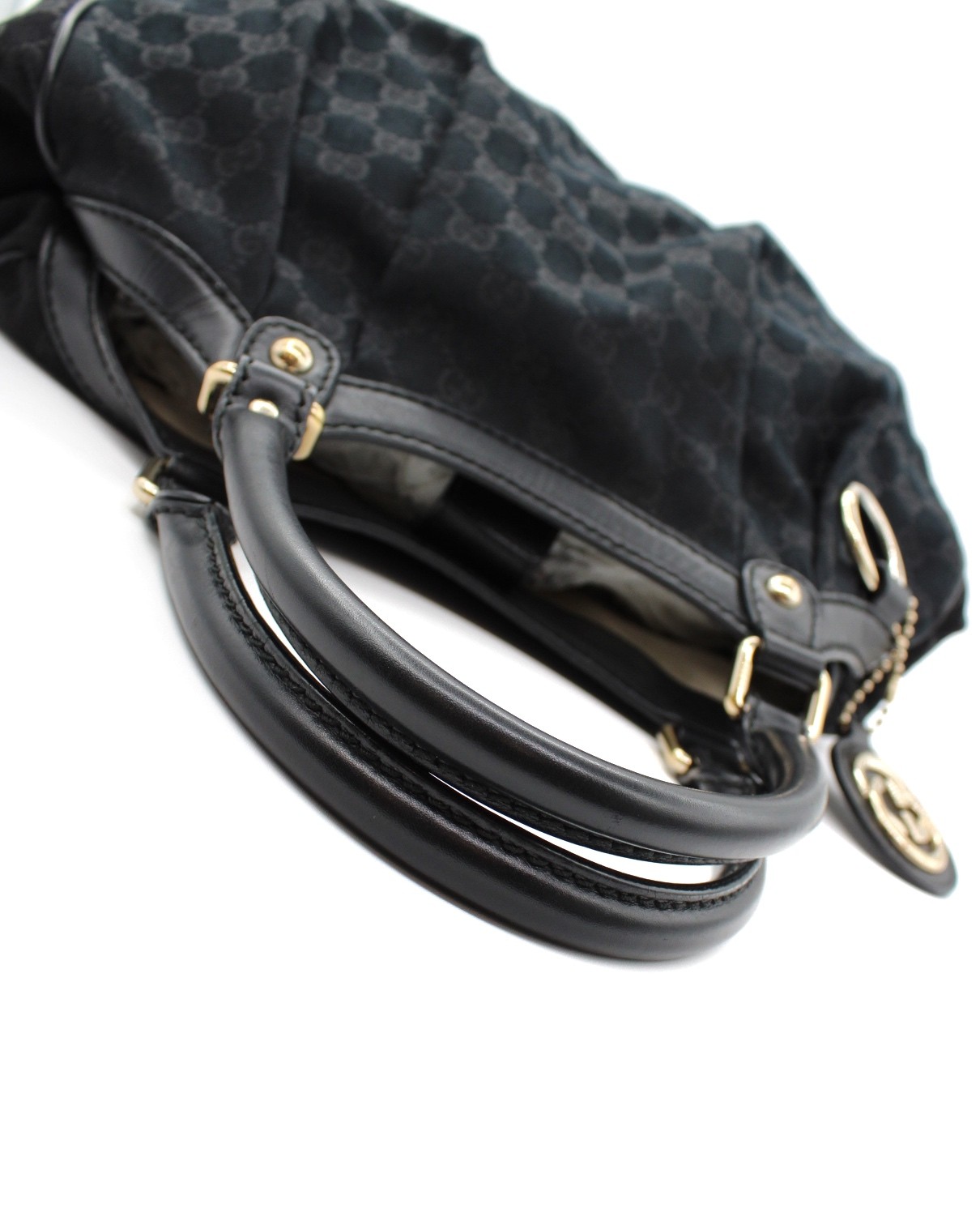 Borsa Gucci Sukey In Tessuto GG e Pelle Nera thumb