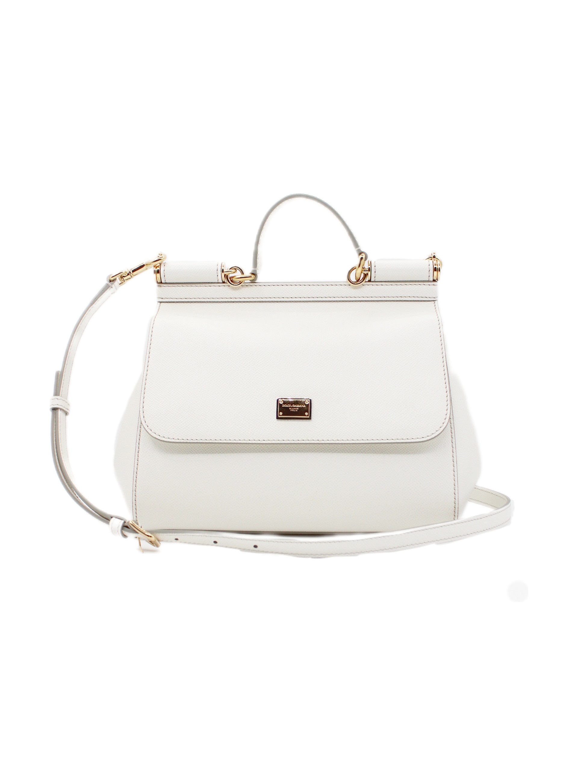 Borsa Dolce E Gabbana Sicily Grande in pelle bianca thumb