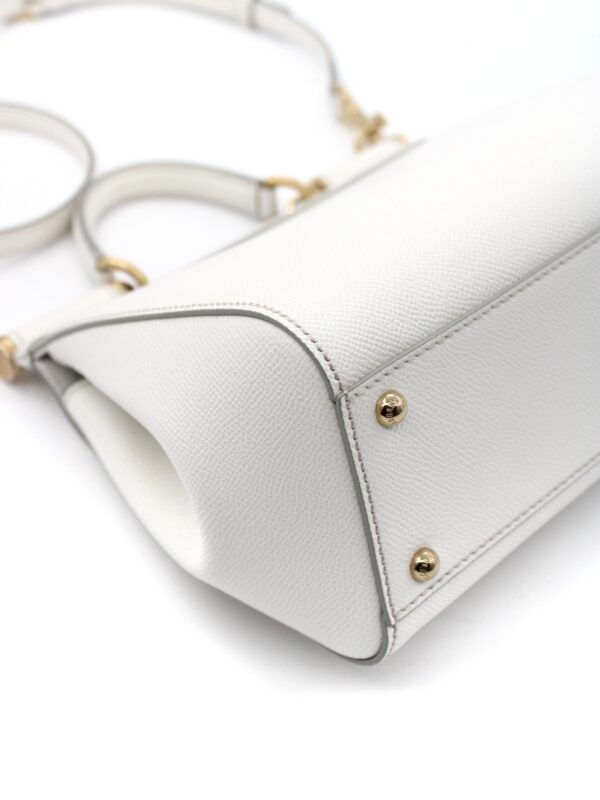 Borsa Dolce E Gabbana Sicily Grande in pelle bianca