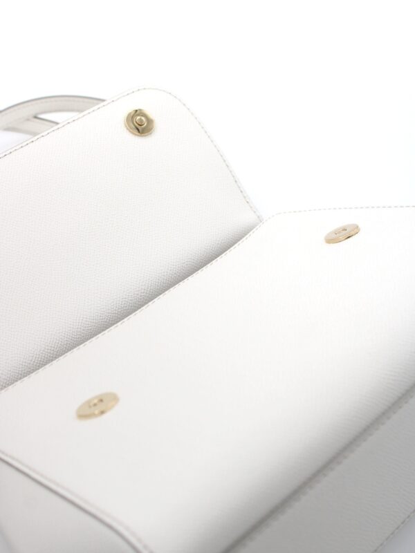 Borsa Dolce E Gabbana Sicily Grande in pelle bianca