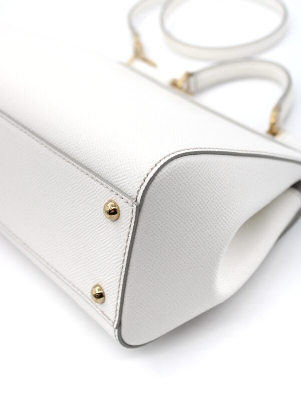 Borsa Dolce E Gabbana Sicily Grande in pelle bianca