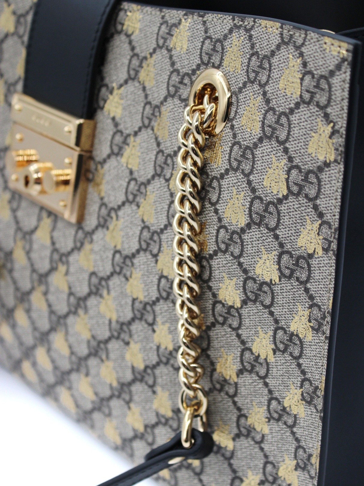 Borsa Gucci Padlock GG Con Api thumb