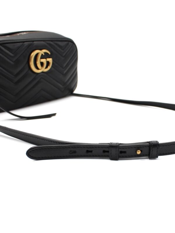Borsa Gucci GG Marmont 24 In Pelle Matelassè Nera