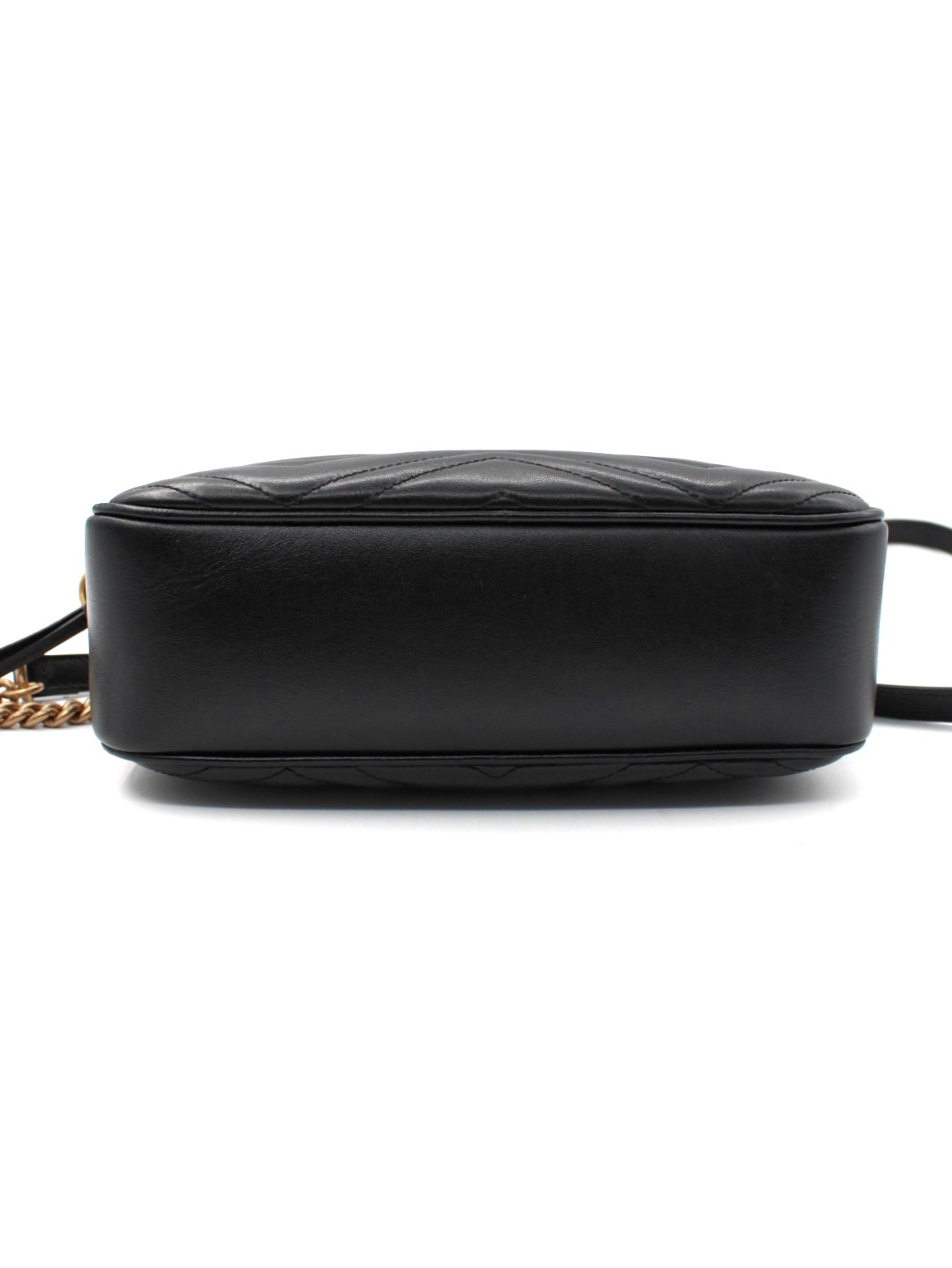 Borsa Gucci GG Marmont 24 In Pelle Matelassè Nera thumb