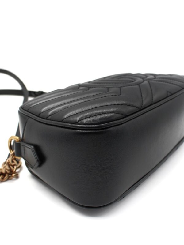 Borsa Gucci GG Marmont 24 In Pelle Matelassè Nera