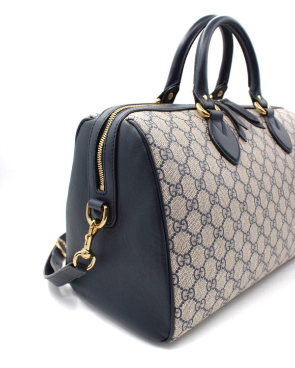Bauletto Gucci In GG Supreme e Pelle Blu