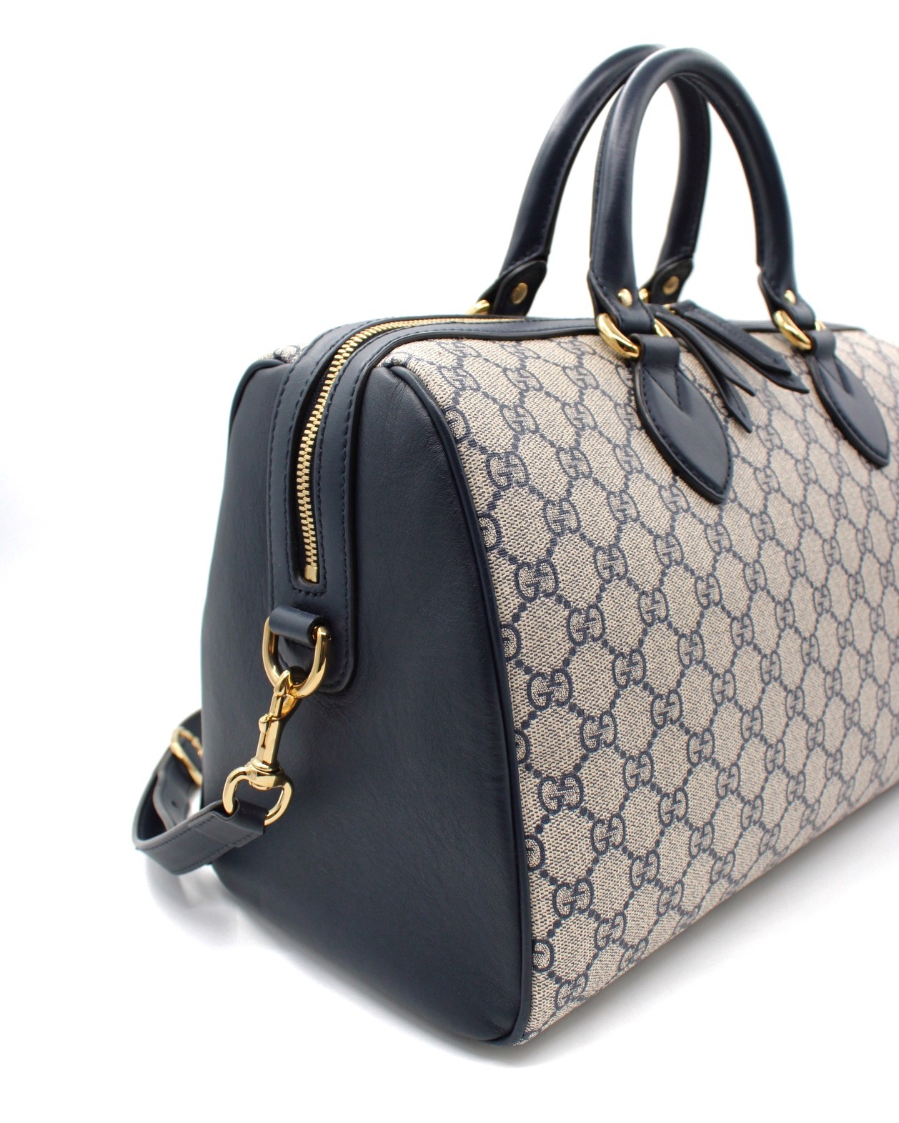 Bauletto Gucci In GG Supreme e Pelle Blu thumb