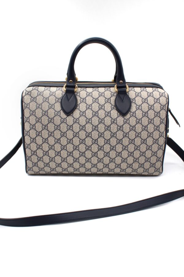 Bauletto Gucci In GG Supreme e Pelle Blu