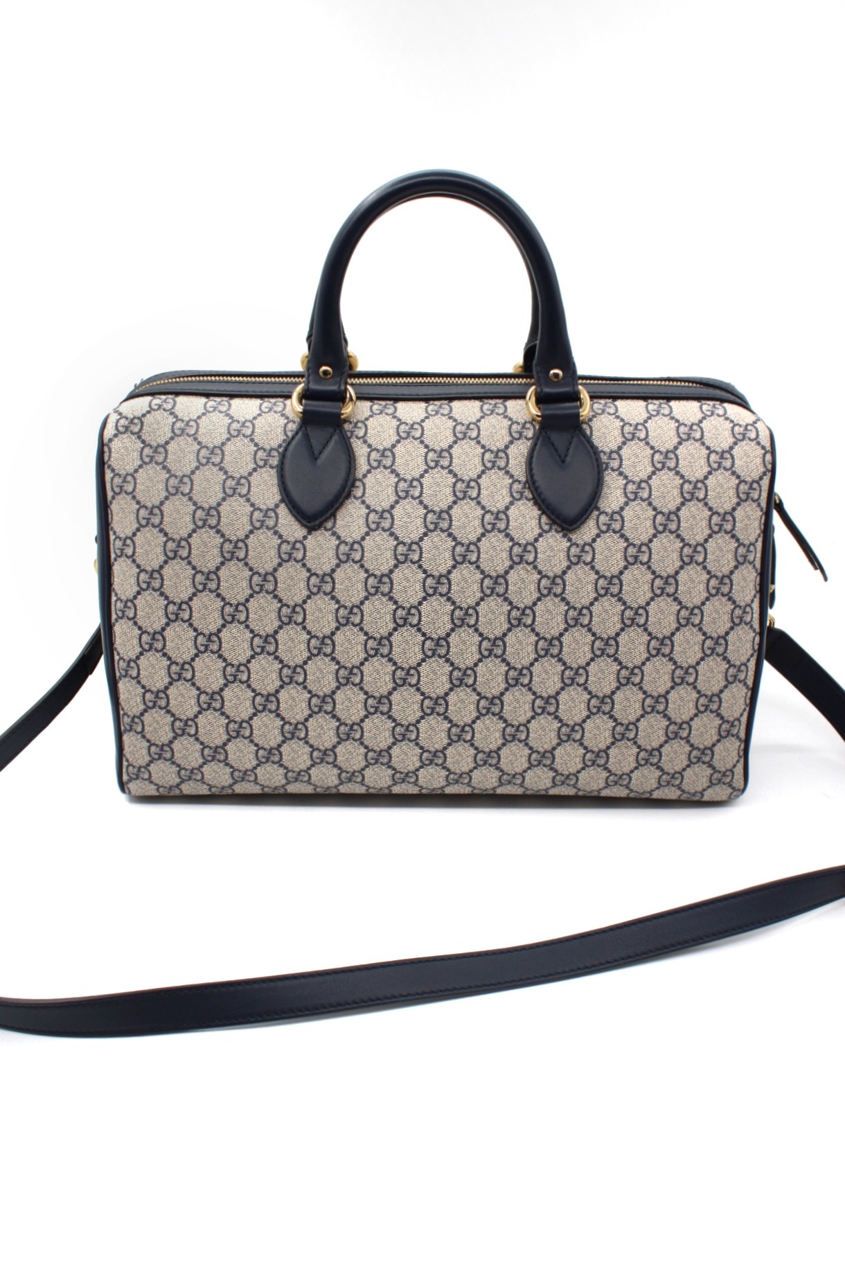 Bauletto Gucci In GG Supreme e Pelle Blu thumb