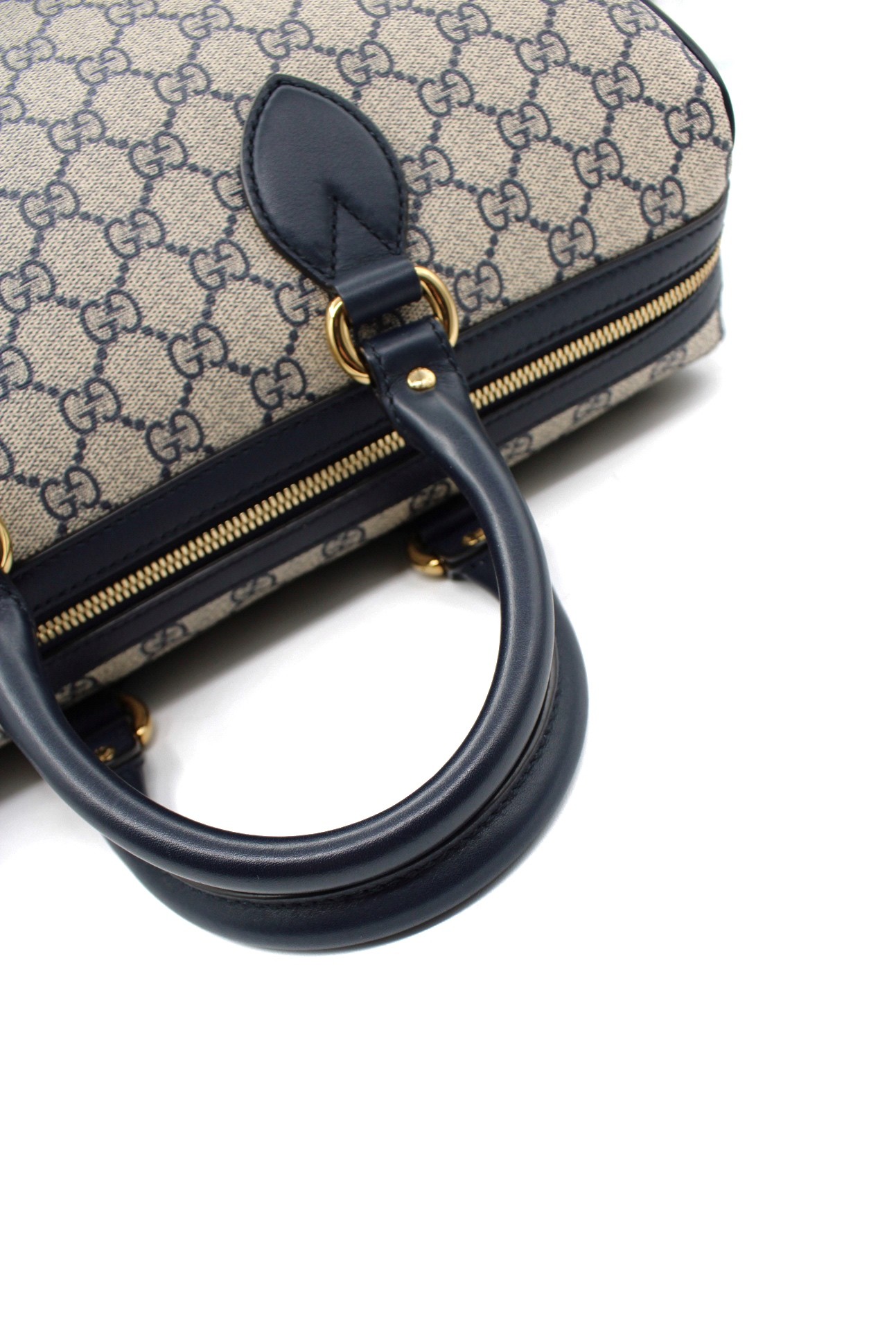 Bauletto Gucci In GG Supreme e Pelle Blu thumb