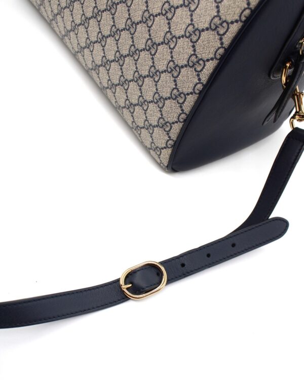 Bauletto Gucci In GG Supreme e Pelle Blu