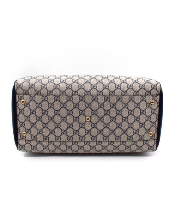 Bauletto Gucci In GG Supreme e Pelle Blu