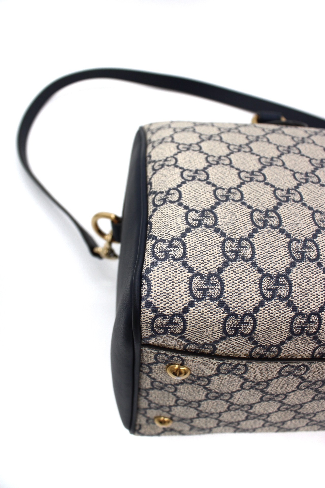 Bauletto Gucci In GG Supreme e Pelle Blu thumb
