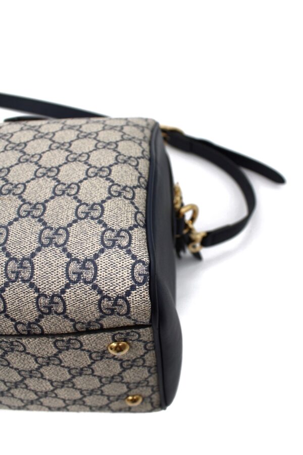 Bauletto Gucci In GG Supreme e Pelle Blu