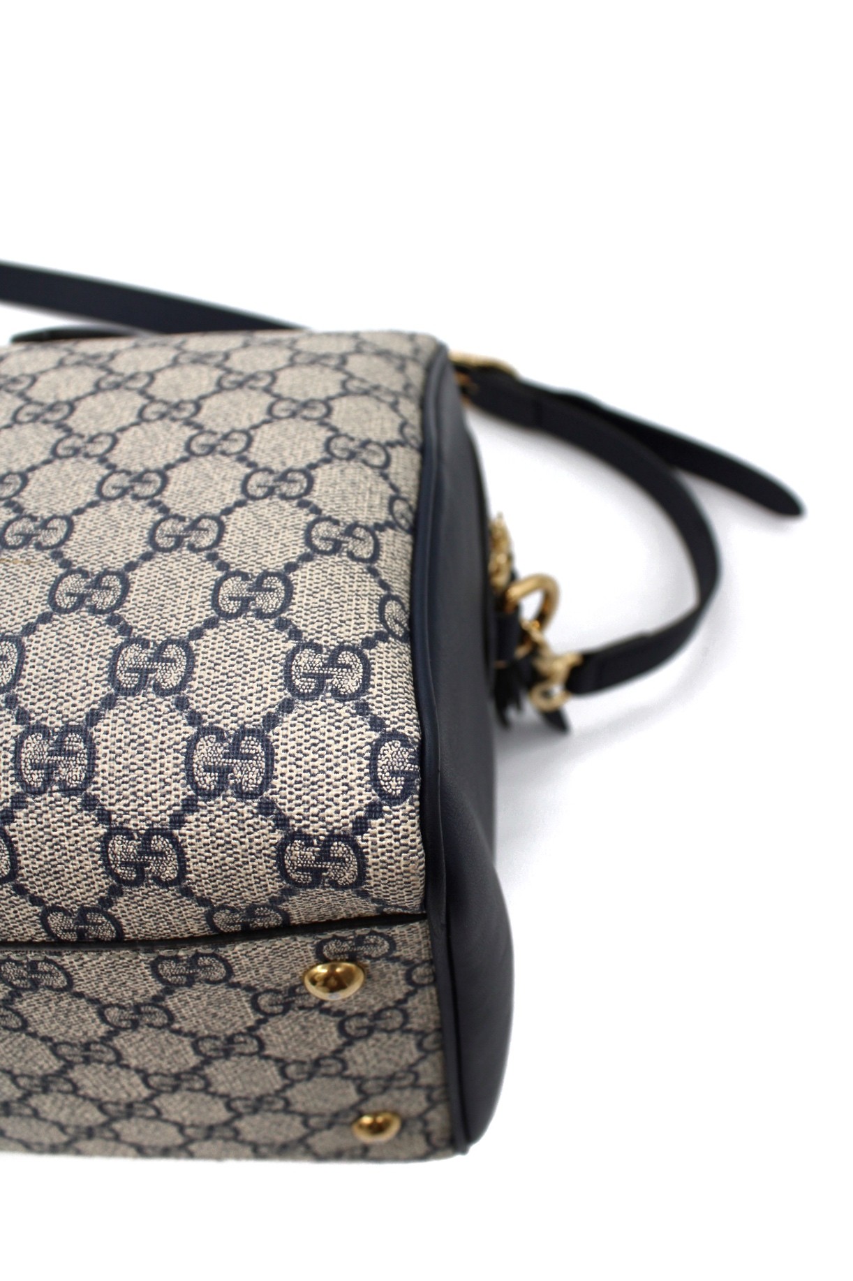 Bauletto Gucci In GG Supreme e Pelle Blu thumb