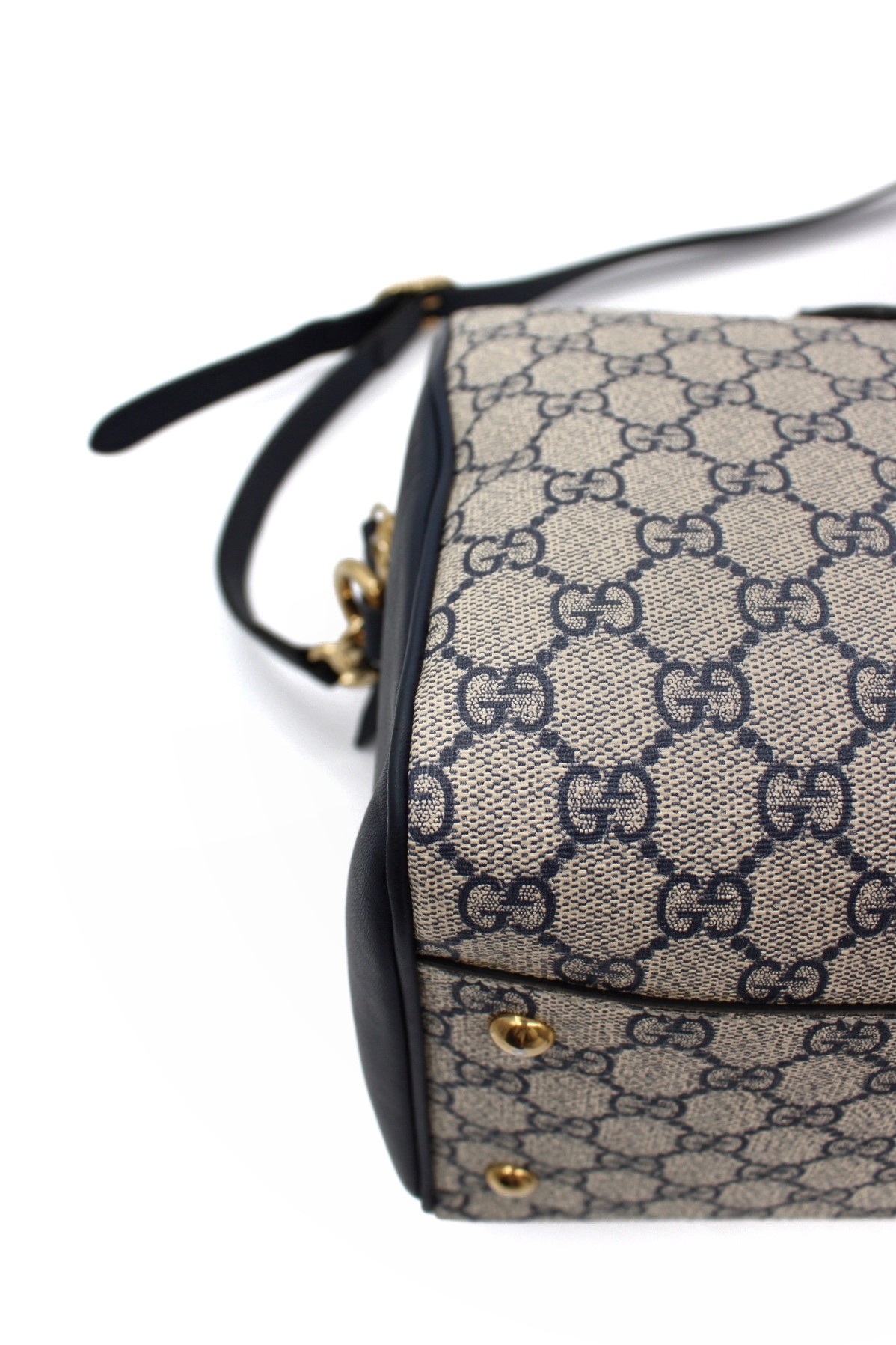 Bauletto Gucci In GG Supreme e Pelle Blu thumb