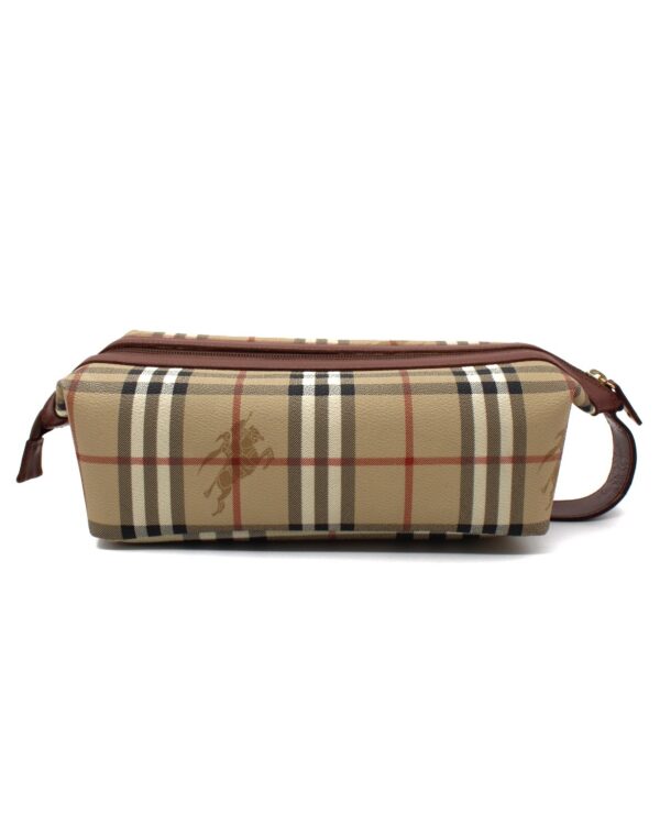 Beauty Case  Burberry In Tela Plastificata e Pelle Marrone
