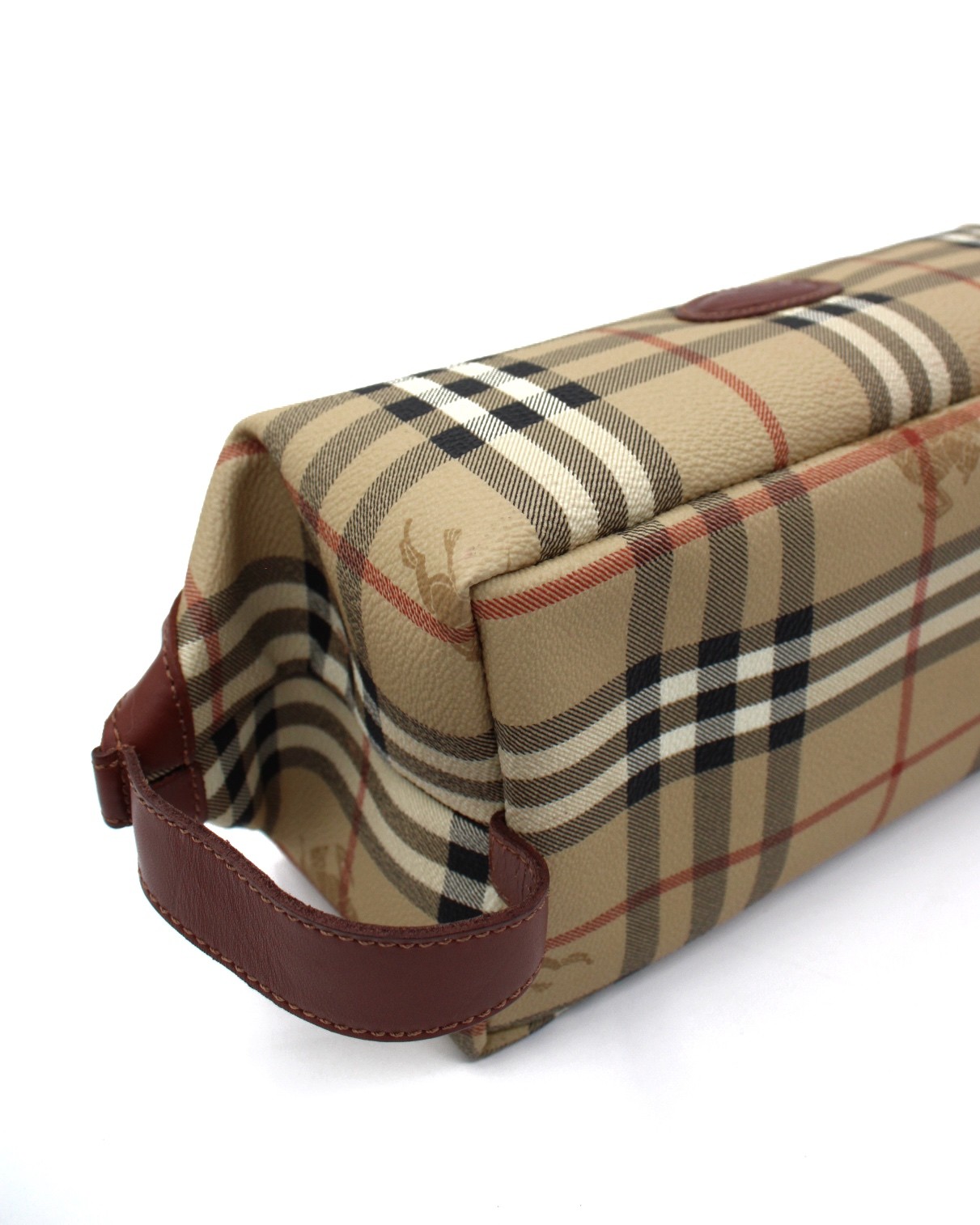 Beauty Case  Burberry In Tela Plastificata e Pelle Marrone thumb
