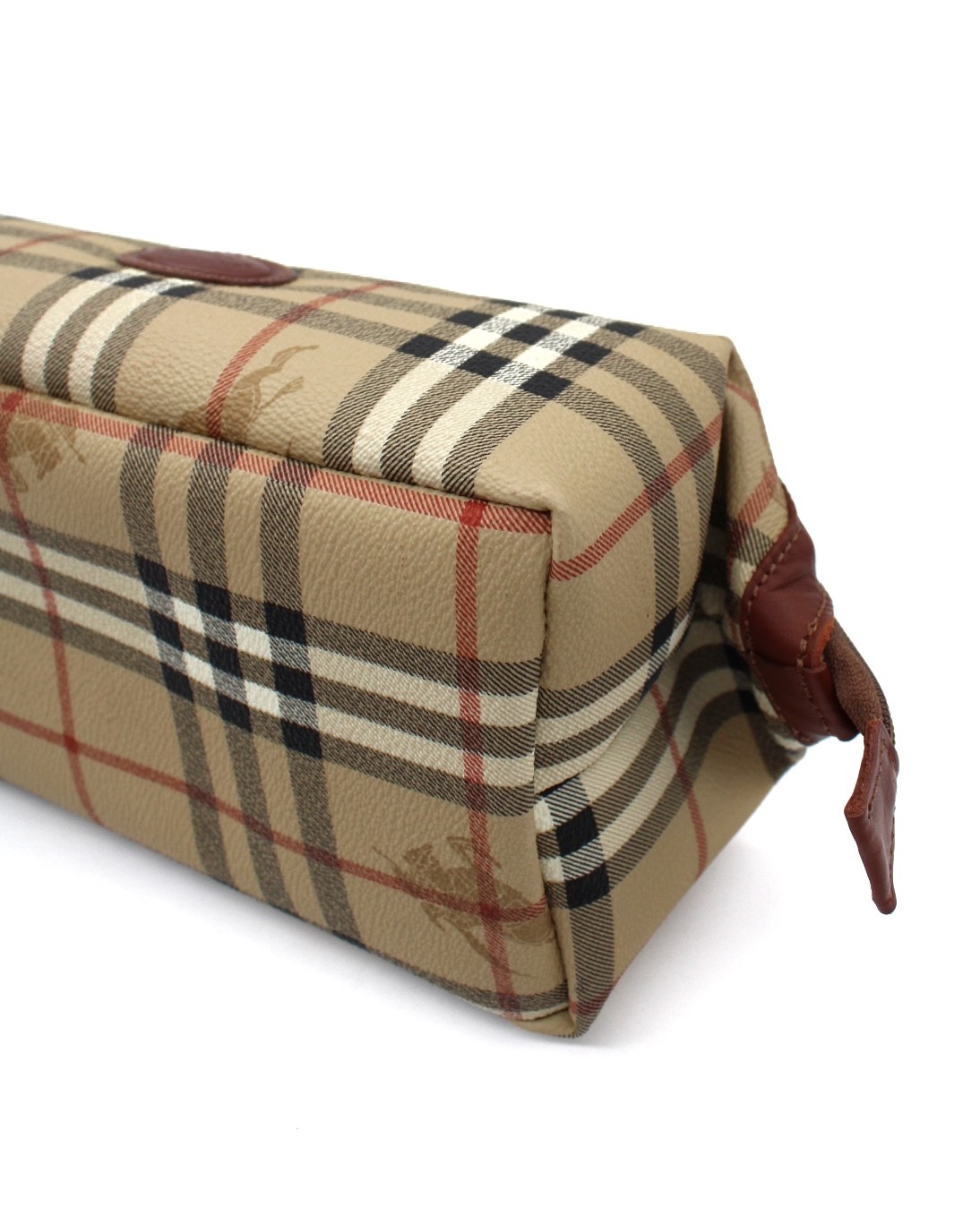Beauty Case  Burberry In Tela Plastificata e Pelle Marrone thumb