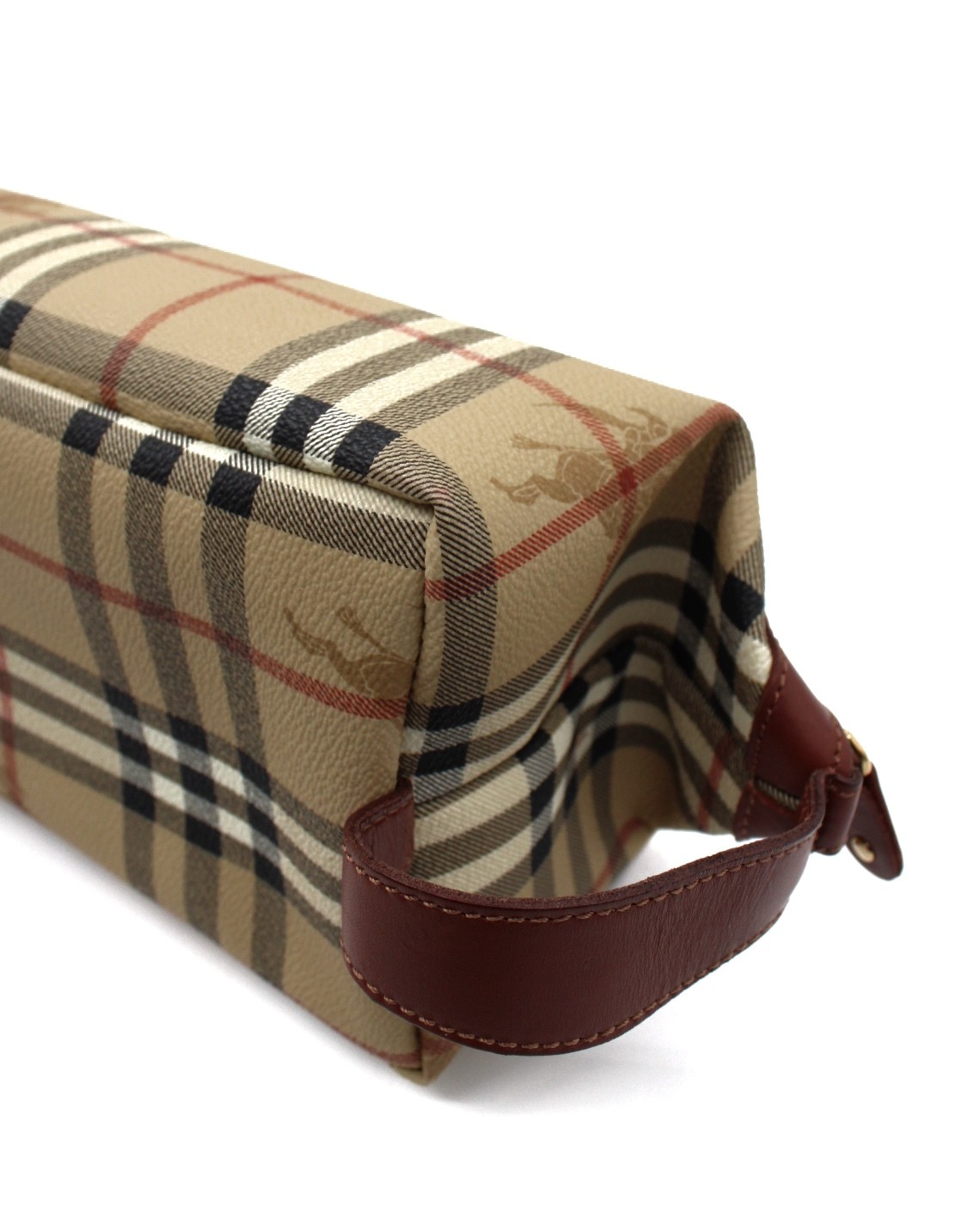 Beauty Case  Burberry In Tela Plastificata e Pelle Marrone thumb