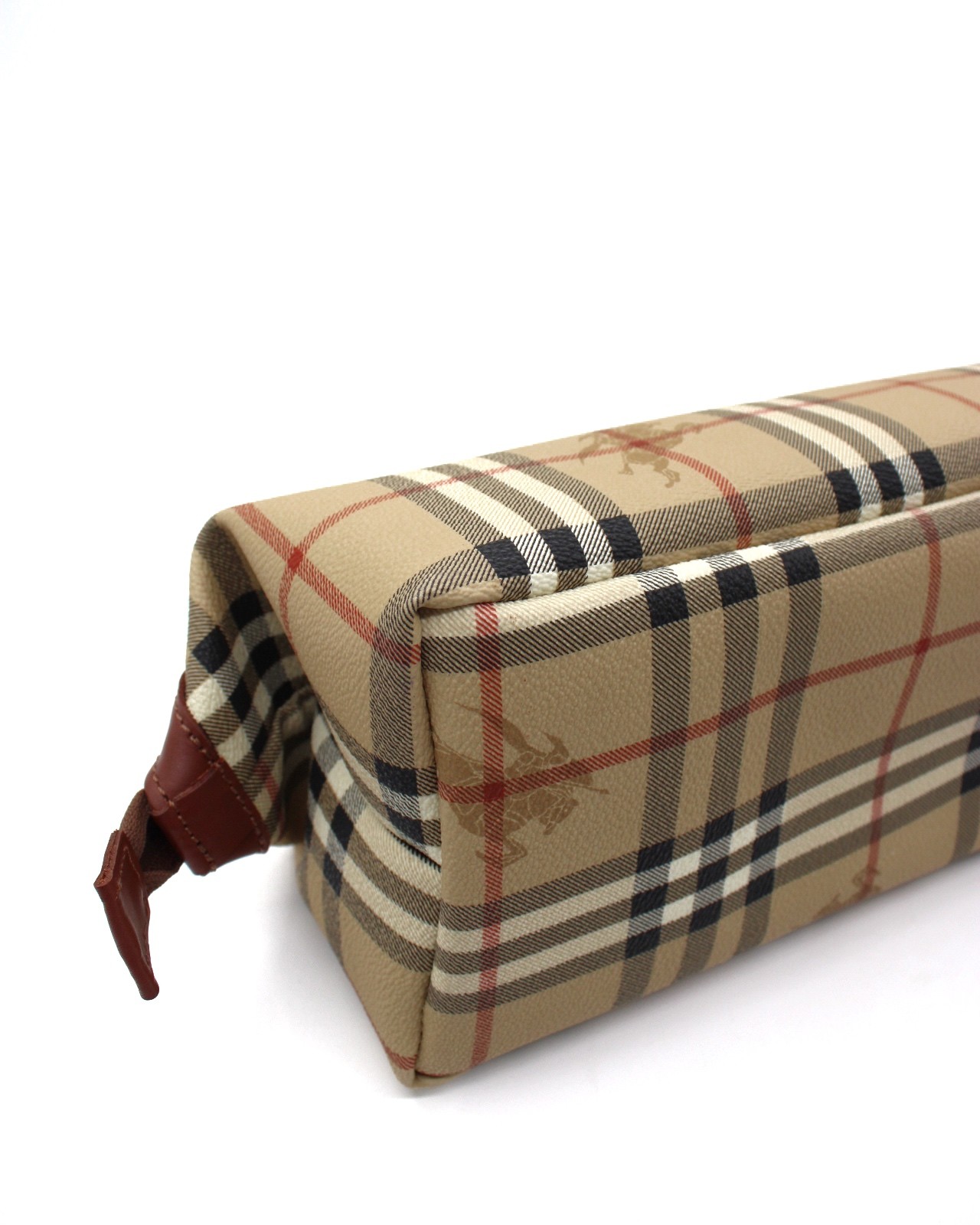 Beauty Case  Burberry In Tela Plastificata e Pelle Marrone thumb
