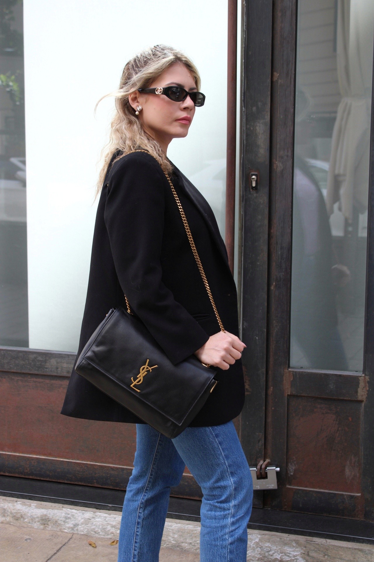 Borsa Saint Laurent Kate medium Reversibile pelle e suede thumb