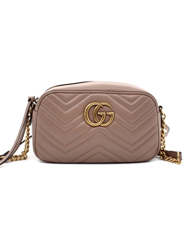 Borsa Gucci Marmont 24 in Pelle Matelassè Cipria