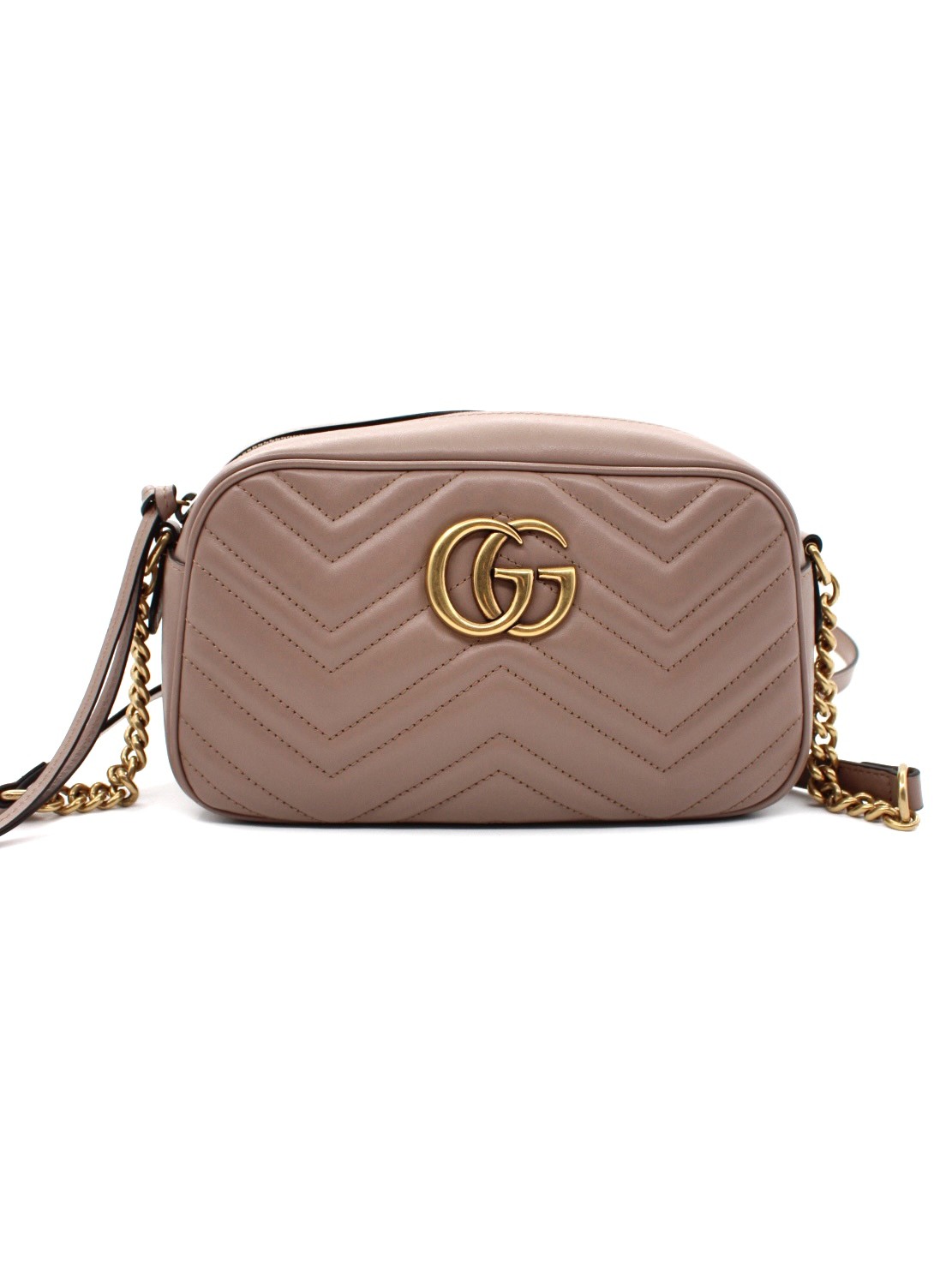 Borsa Gucci Marmont 24 in Pelle Matelassè Cipria thumb