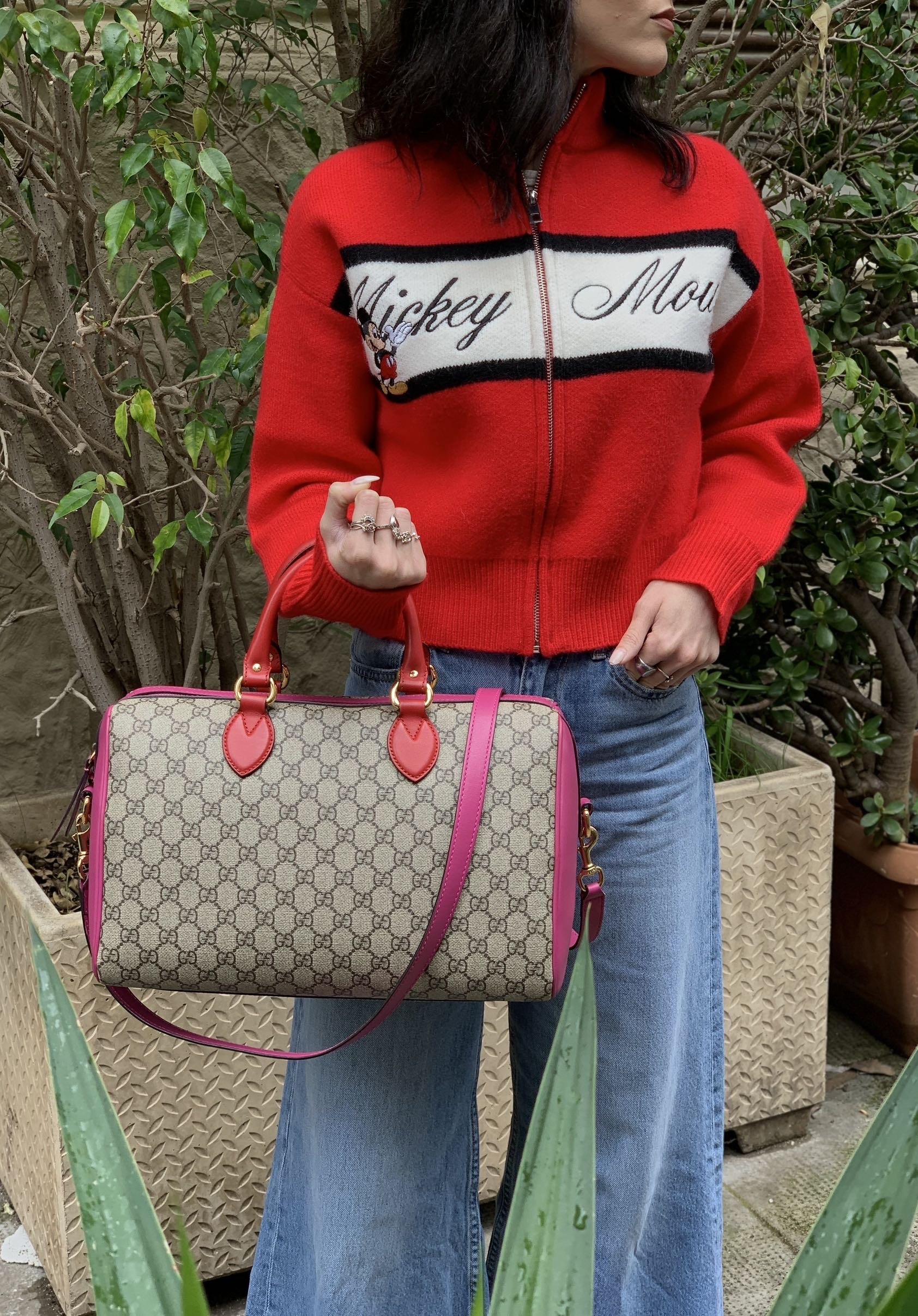 Bauletto Gucci Boston GG Supreme e Pelle thumb