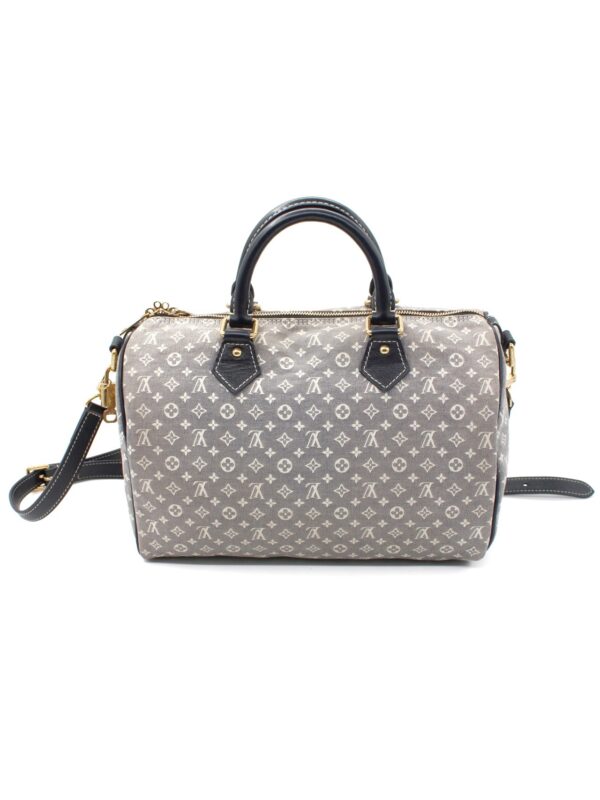Speedy Louis Vuitton Mini Lin inserti in pelle blu