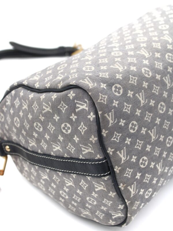 Speedy Louis Vuitton Mini Lin inserti in pelle blu