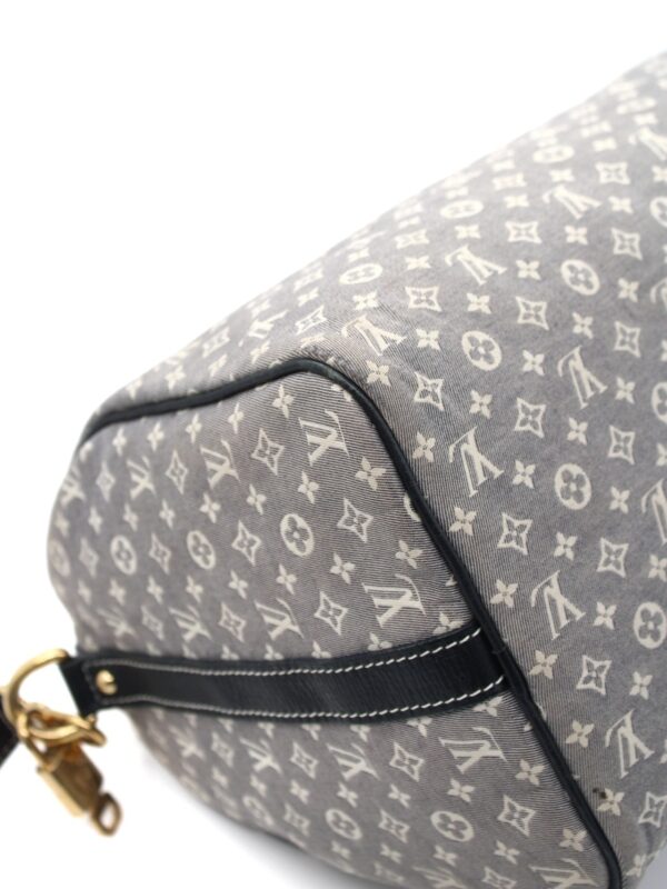 Speedy Louis Vuitton Mini Lin inserti in pelle blu