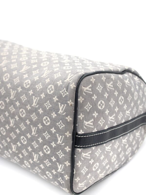 Speedy Louis Vuitton Mini Lin inserti in pelle blu