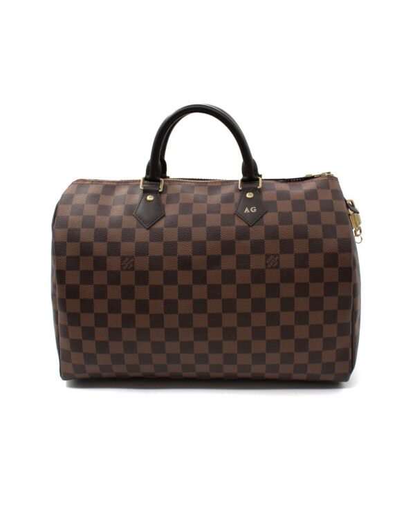 Borsa Louis Vuitton Speedy 35 Damier Ebene Con Iniziali