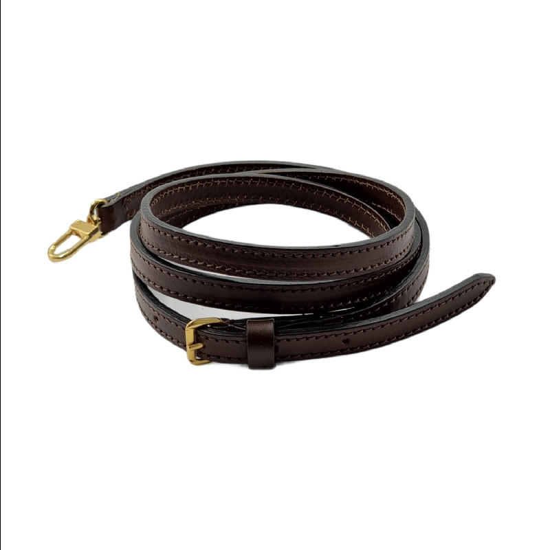 Tracolla artigianale in pelle regolabile thumb