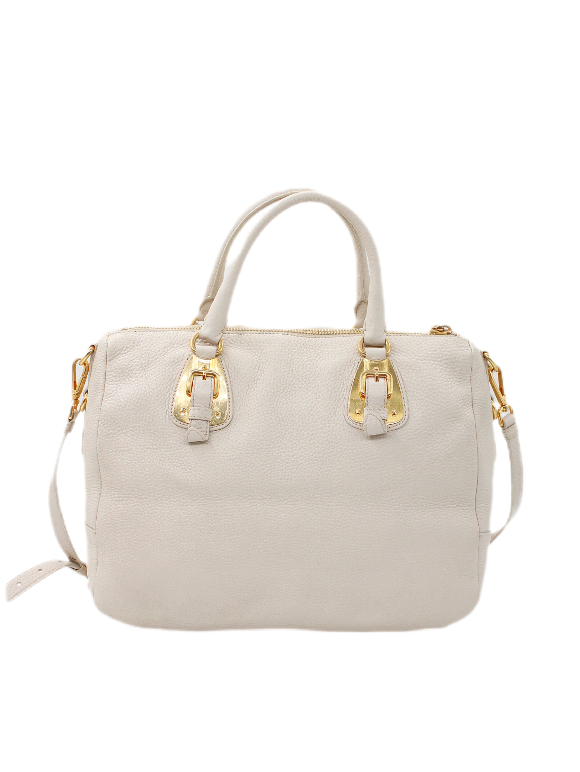 Shopper Prada in pelle martellata thumb