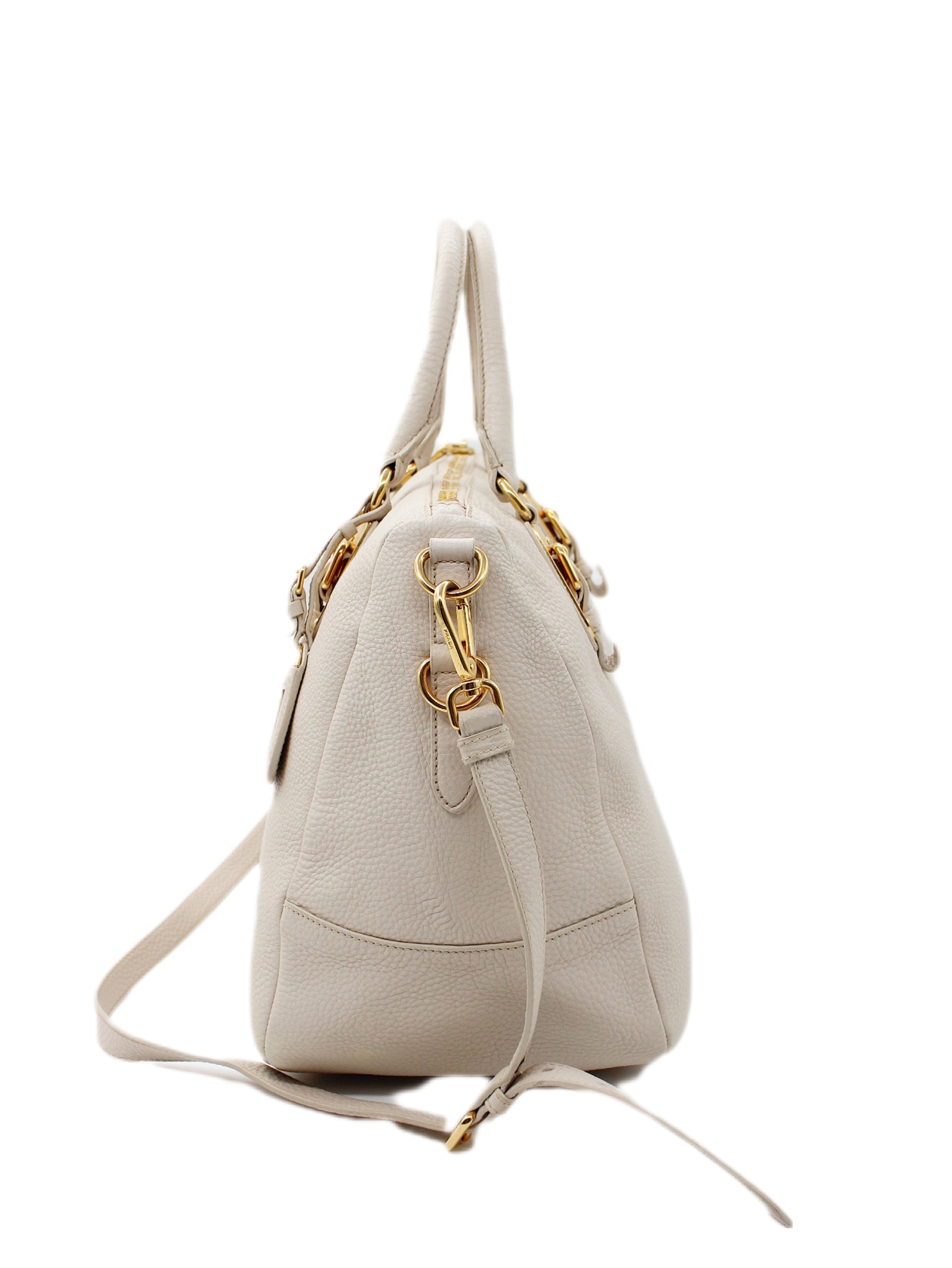 Shopper Prada in pelle martellata thumb