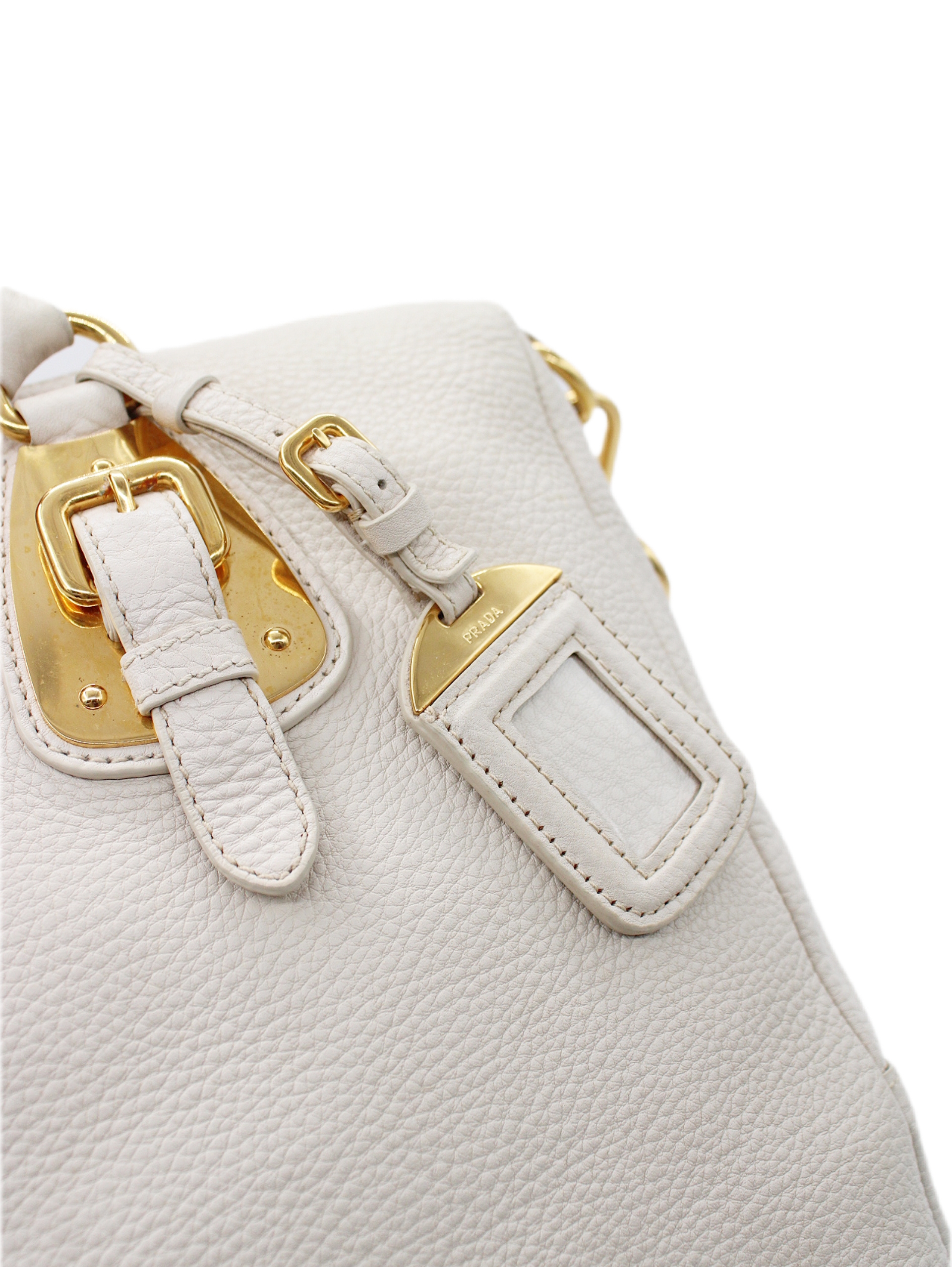 Shopper Prada in pelle martellata thumb